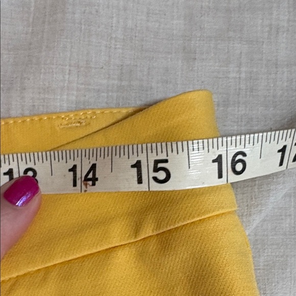 White House Black Market Yellow Ankle Pants Size 6Long - Picture 11 of 12